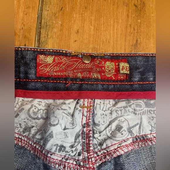 Vintage Men’s Stash House Straight Leg Embellished Blue Jeans size 34 - Picture 7 of 12